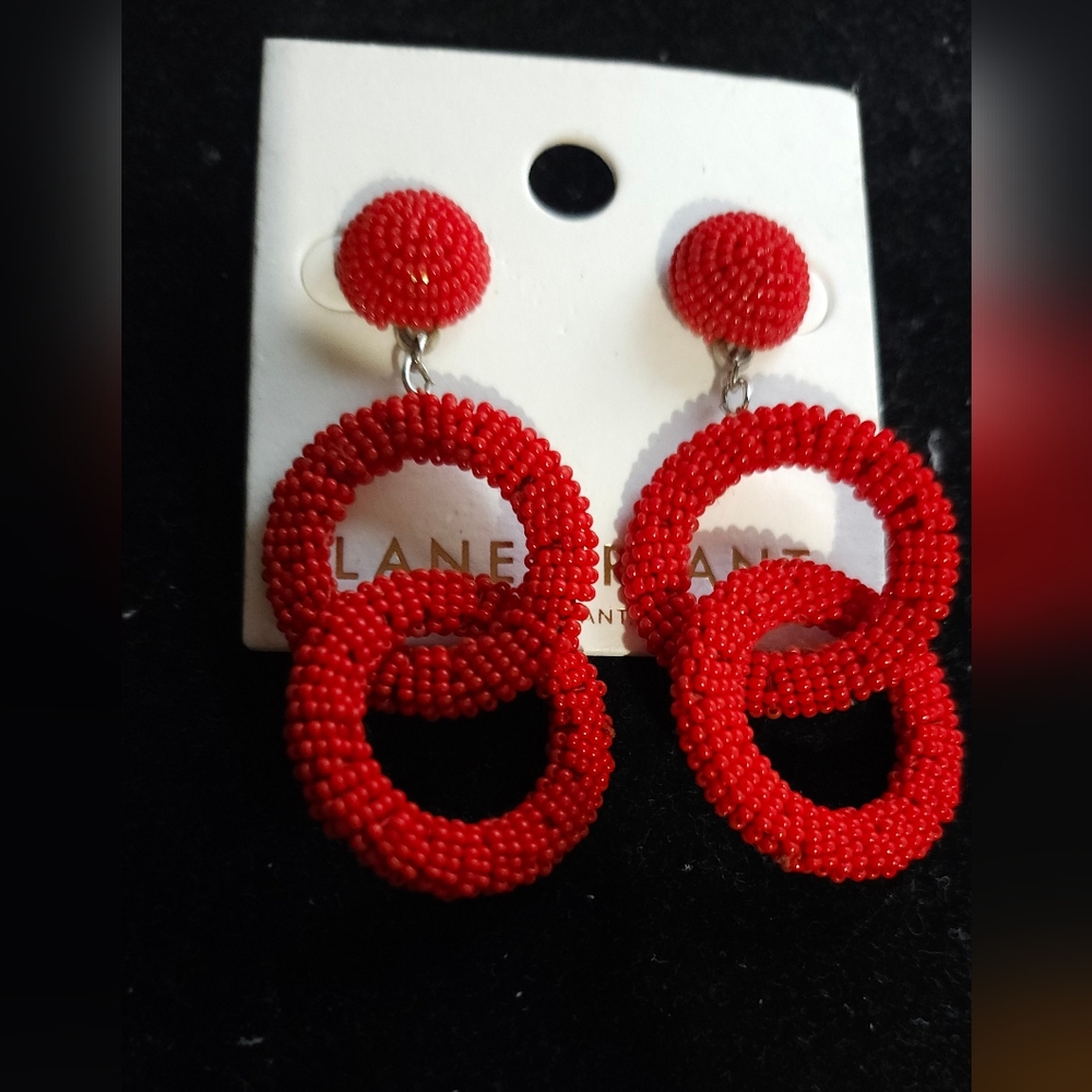 Lane Bryant Red Bead Earrings
